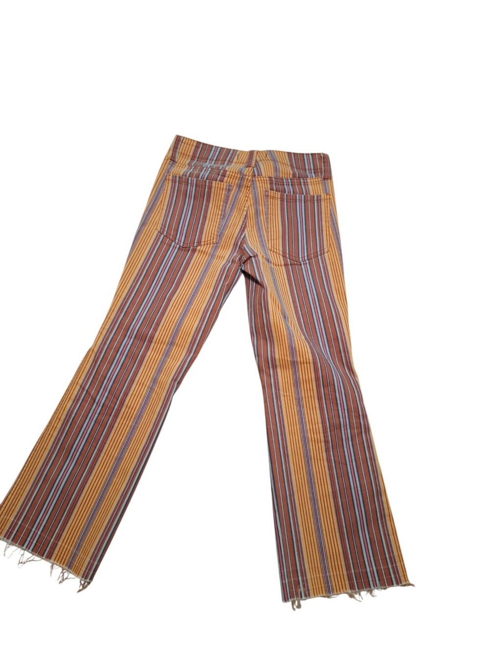 WE The Free STriped Cropped Jeans Pants Ladies 27 Straight Leg Lightweight